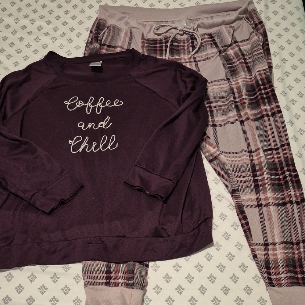 Purple and Pink Pajama Set